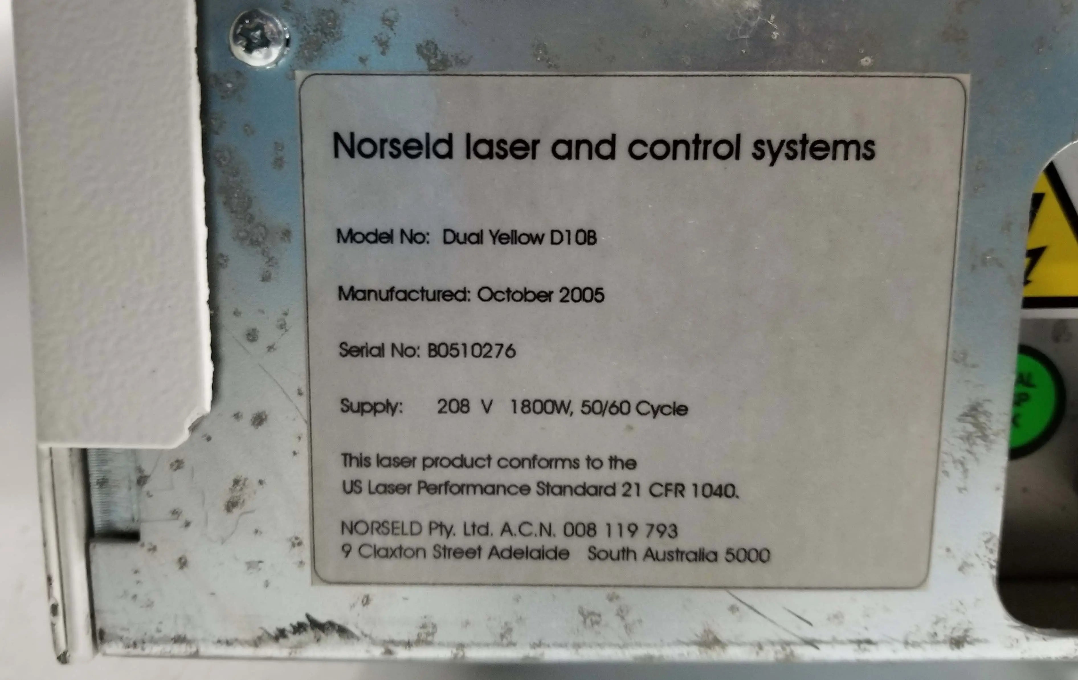 NORSELD Laser Control Dual Yellow Laser Skin Rejuvenation System D10B Sol International Medical