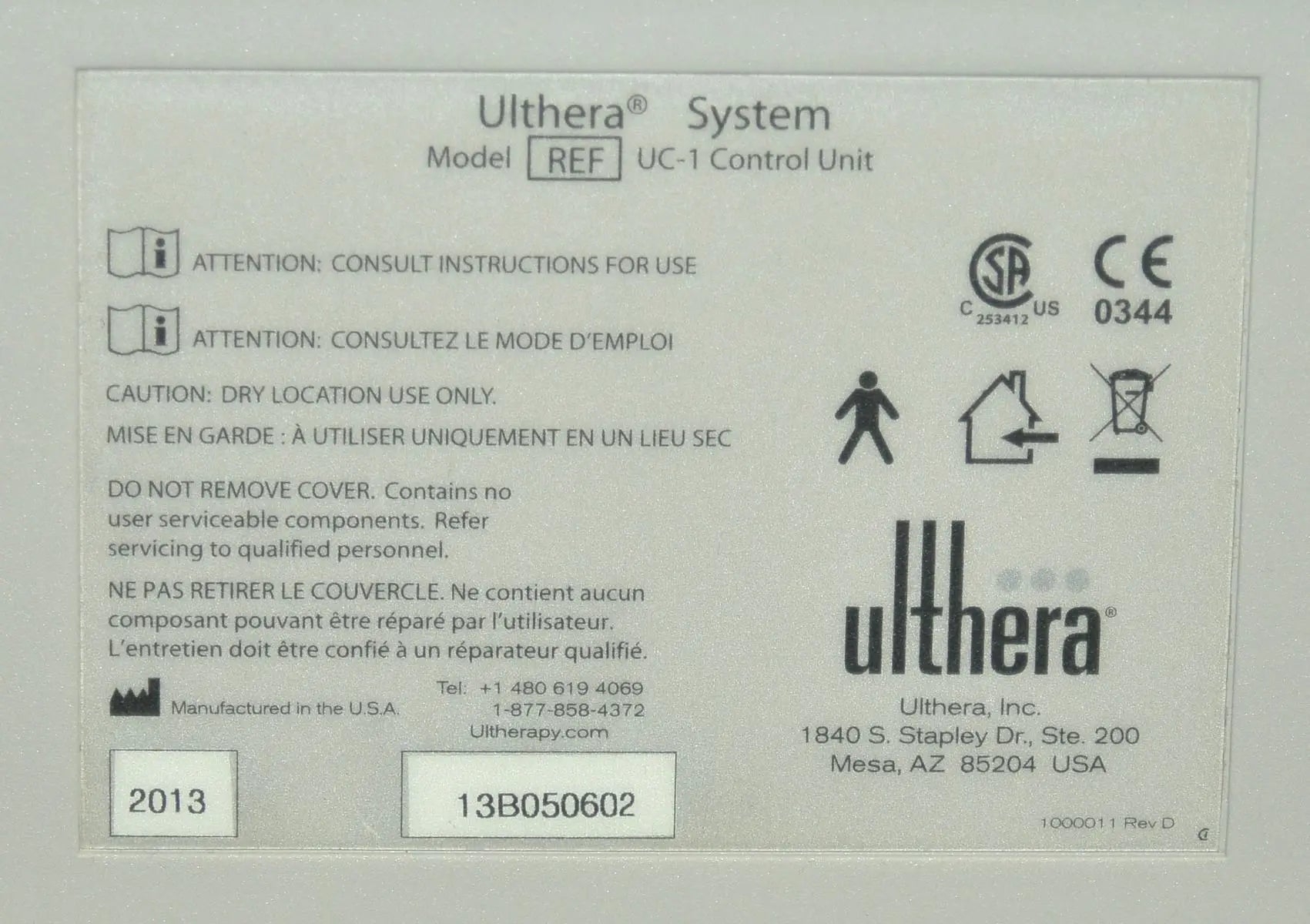2013 Ulthera Ultherapy DEEPsee Ultrasound Skin Tightening Contouring + Handpiece Sol International Medical