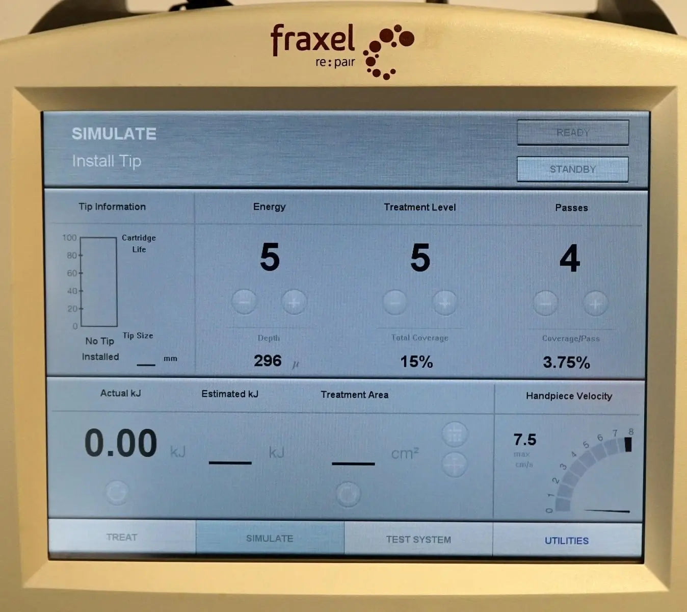 2008 Reliant Fraxel Re Pair Skin Wrinkle Resurfacing CO2 Fractional Laser RePair Sol International Medical