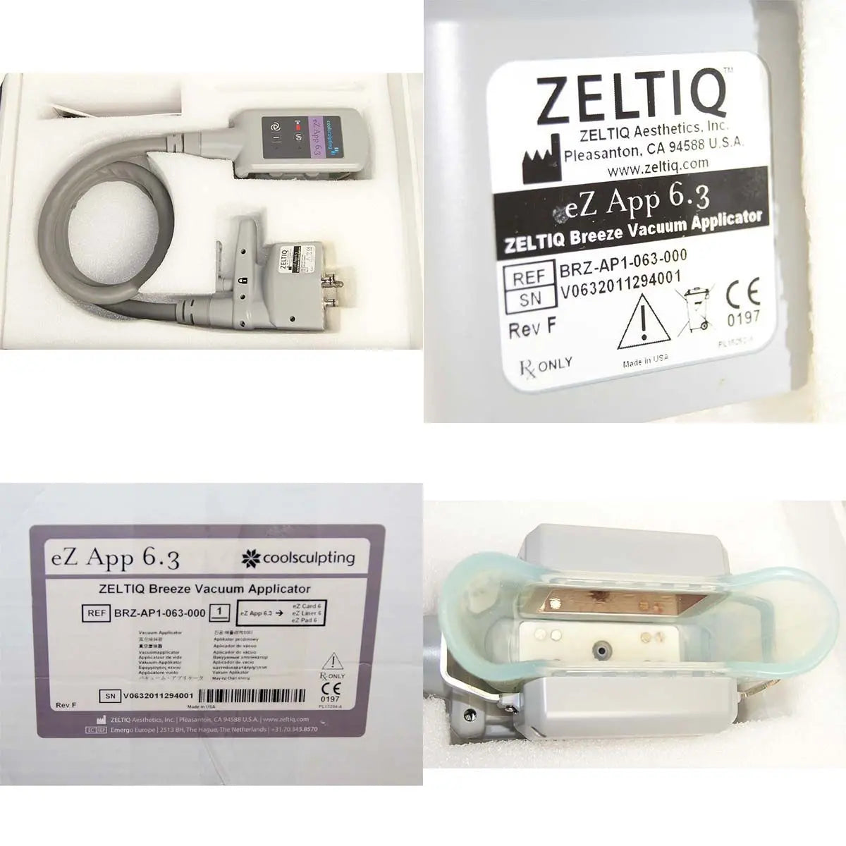 2011 Zeltiq CoolSculpting Body Contouring Fat Reduction System w/ 4 Applicators Zeltiq