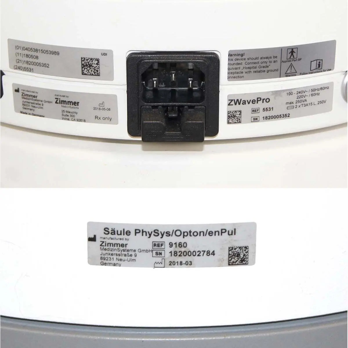 2016 Zimmer ZWave Pro Cellulite Treatment Body Contouring System 1.8mil Pulses 547k Pulses Sol International Medical