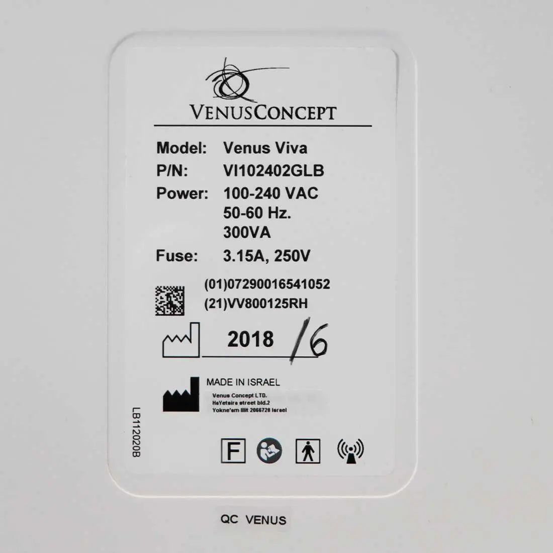 2018 Venus Concepts Viva Fractional RF Skin Resurfacing Scars VenusConcept Venus