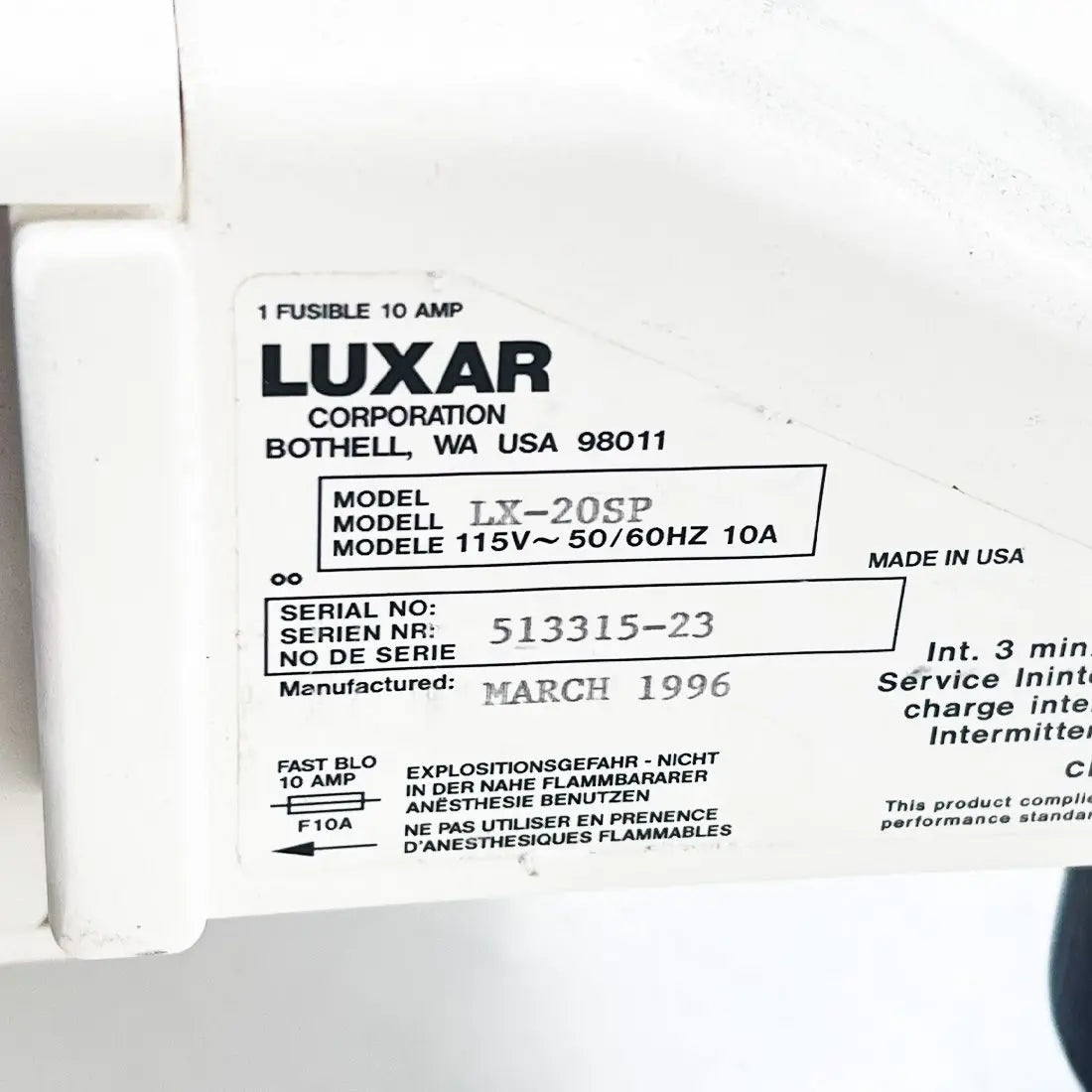 Luxar NovaPulse Lumenis CO2 Laser Dental Veterinary Laser LX-20SP AS-IS PARTS Lumenis