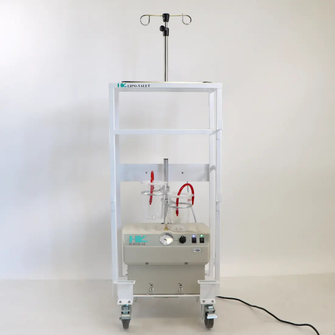 HK Surgical Aspirator Pump AP-III 115V with Valet Cart 42in Tall Vacuum 85-LPM Sol International Medical