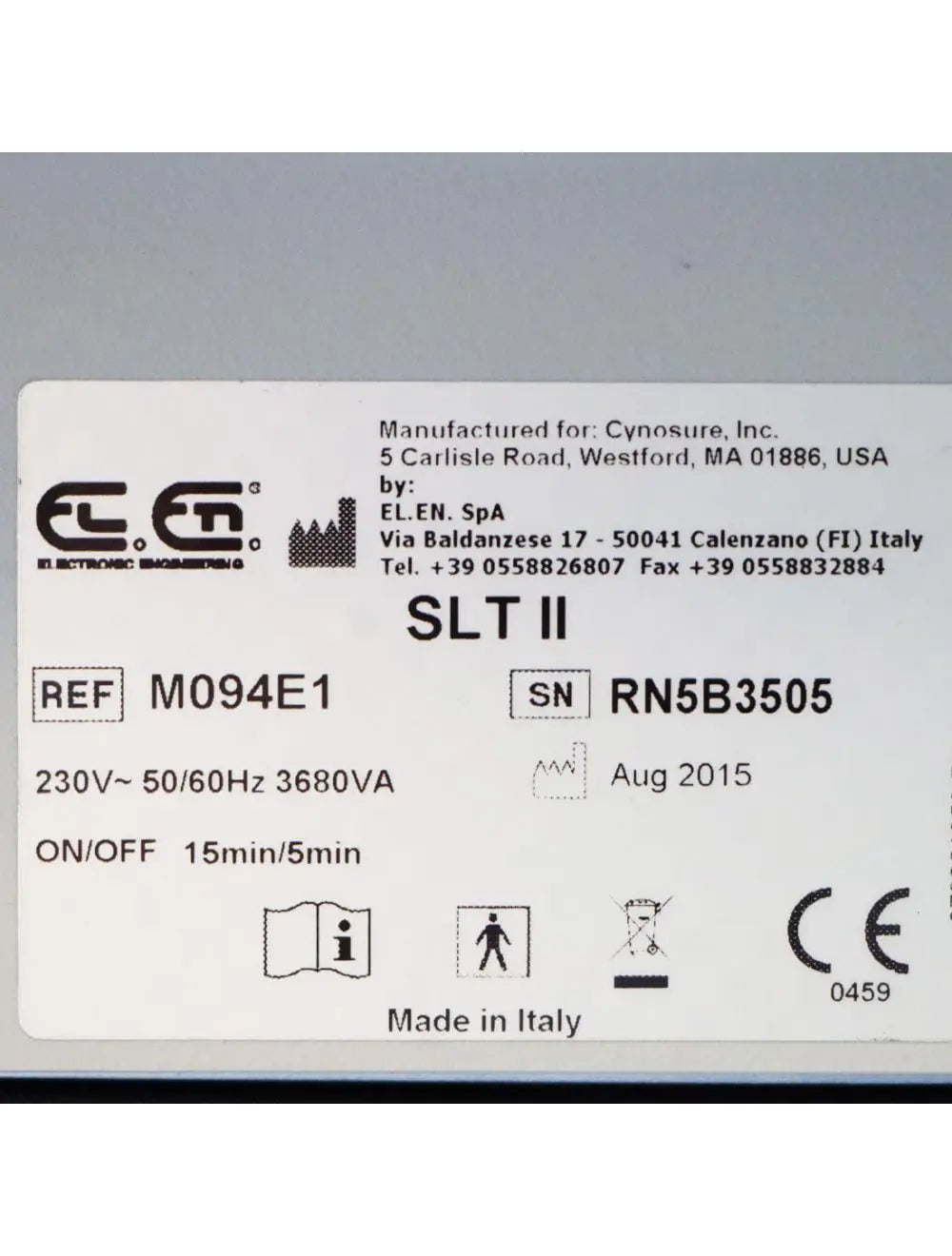 2015 Cynosure Cellulaze SmartLipo SLT II M094E1 Laser System 220V Workstation Unused Cynosure