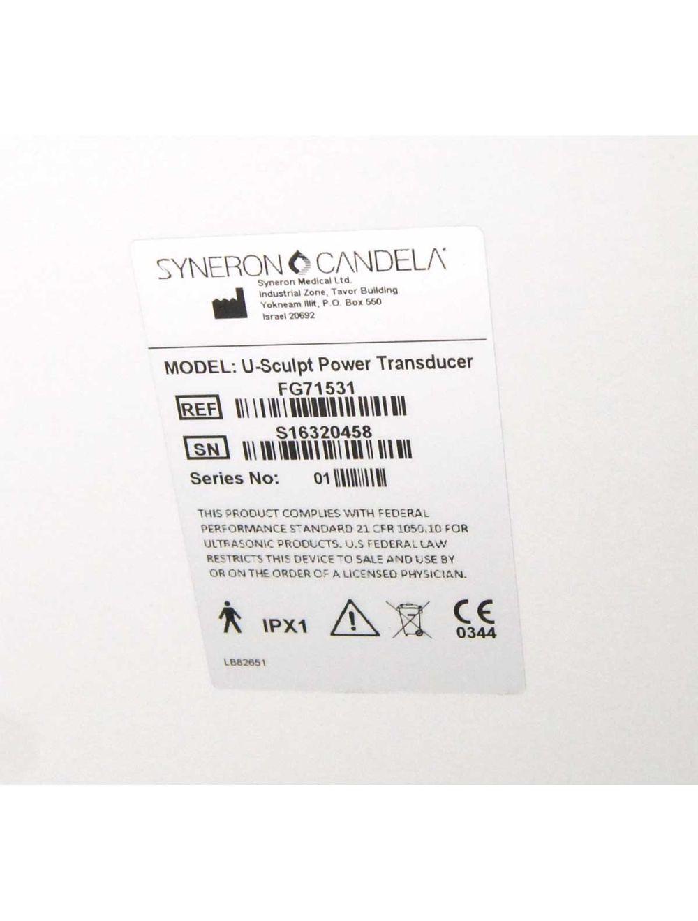 Syneron Candela UltraShape POWER Multi-Handpiece U-Sculpt Pwr Transducer FG71531 Candela