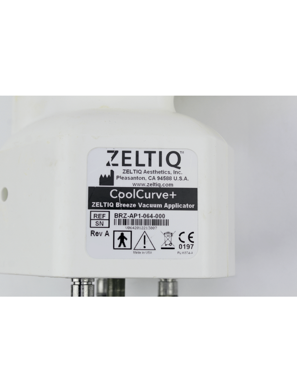 Zeltiq CoolSculpting CoolCurve+ Breeze Vacuum Applicator BRZ-AP1-064-000 2012 Zeltiq