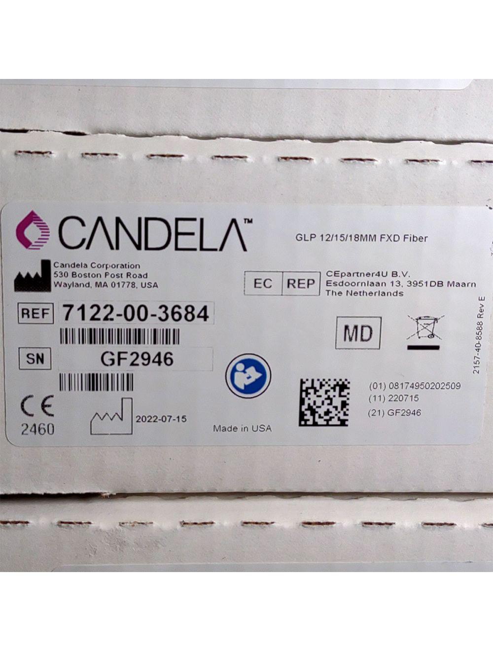 Candela GentleLase Plus Fiber Assembly 12/15/18mm Factory NEW 7122-00-3684 (GF2946) Candela