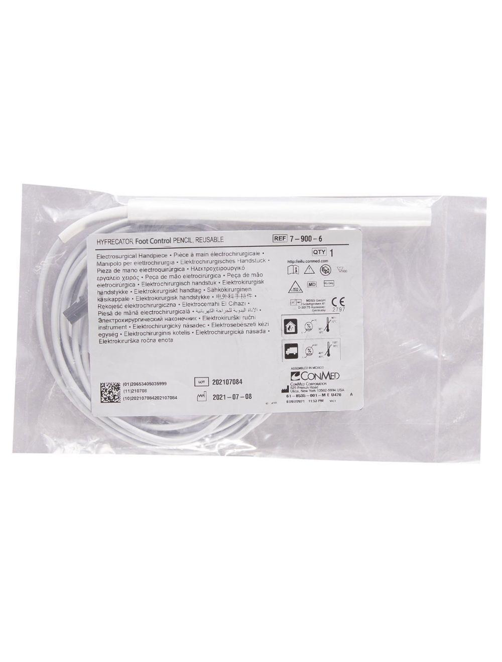 ConMed Hyfrecator 2000 Pencil Foot-Control Handpiece (Autoclavable/Reusable) 10ft - 7-900-6 Sol International Medical