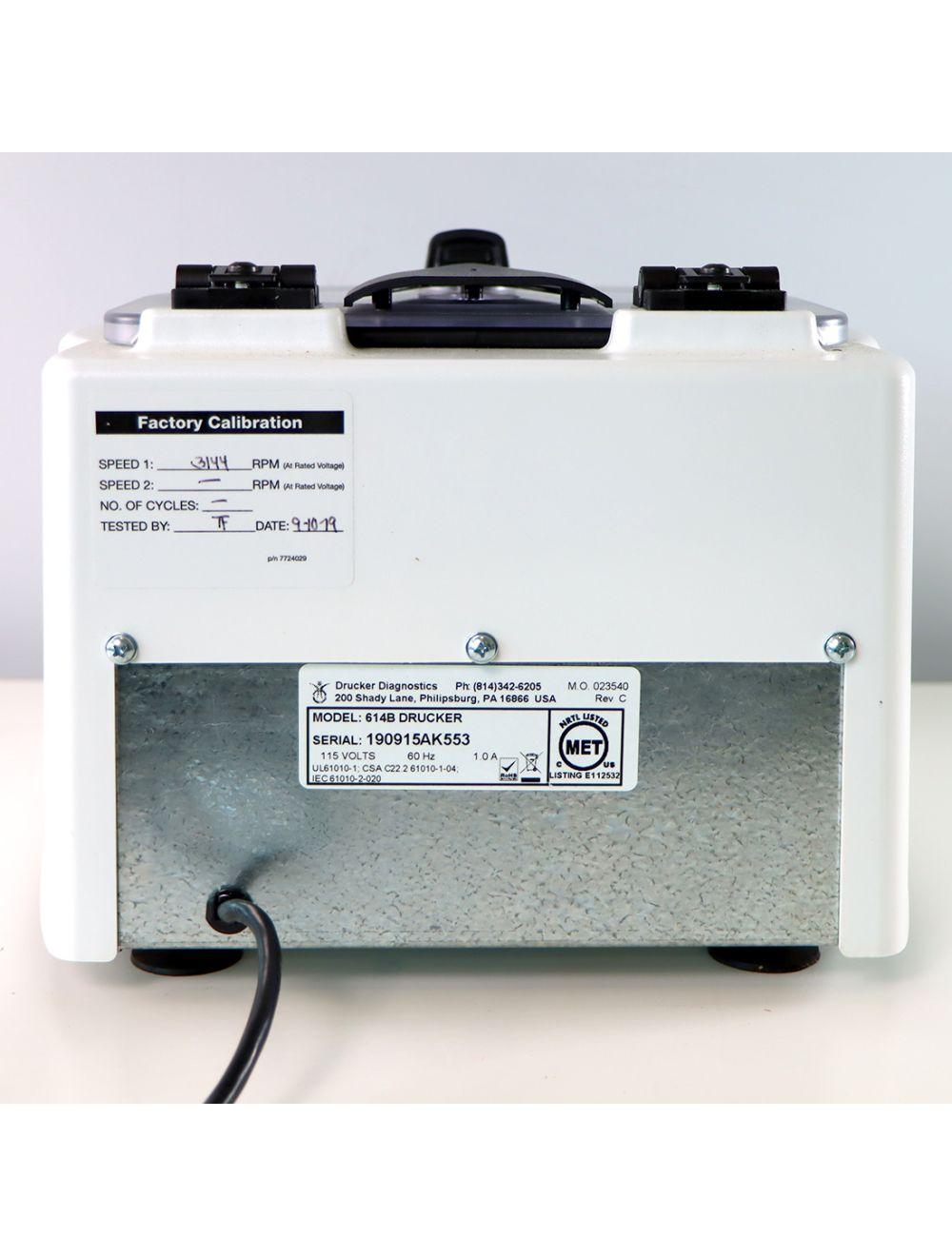 Drucker Diagnostics 614B Fixed Angle Single-speed Centrifuge Sol International Medical