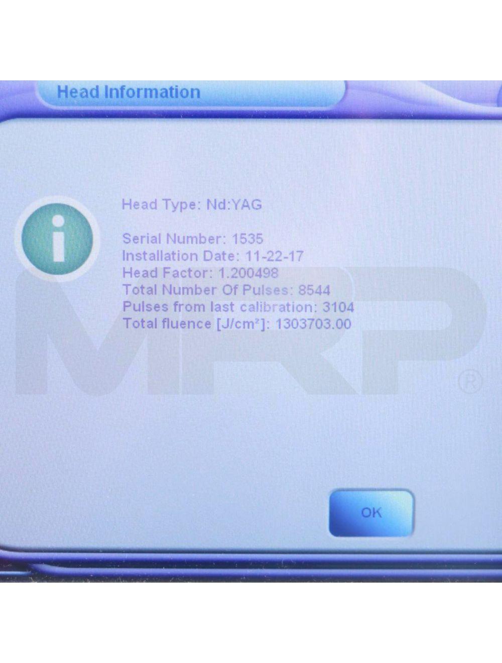 2017 Lumenis M22 Multi-Spot Nd: YAG Skin Rejuvenation Handpiece - Shot Count 8,544 Lumenis