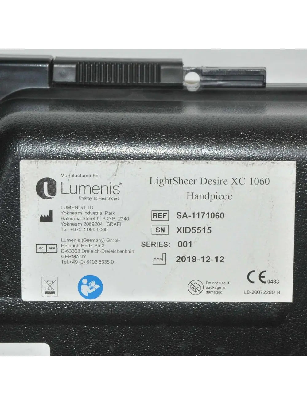 2019 Lumenis LightSheer Desire XC Diode Laser Hair Removal Chill Tip Handpiece Lumenis