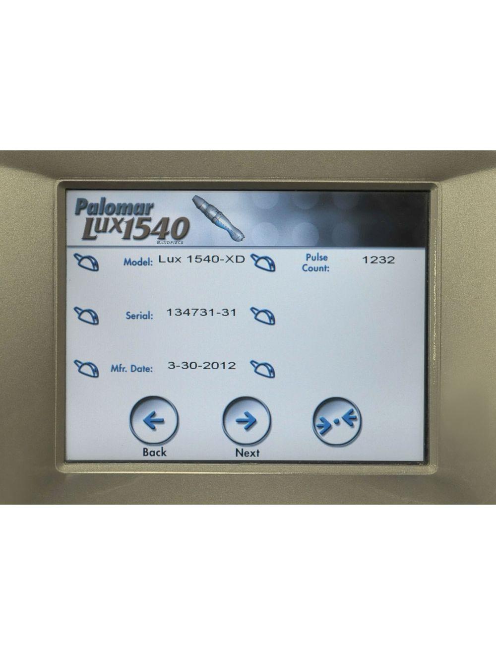 2012 Palomar Lux 1540 XD Fractional Handpiece Hand Piece StarLux 300 500 Lux1540 Palomar