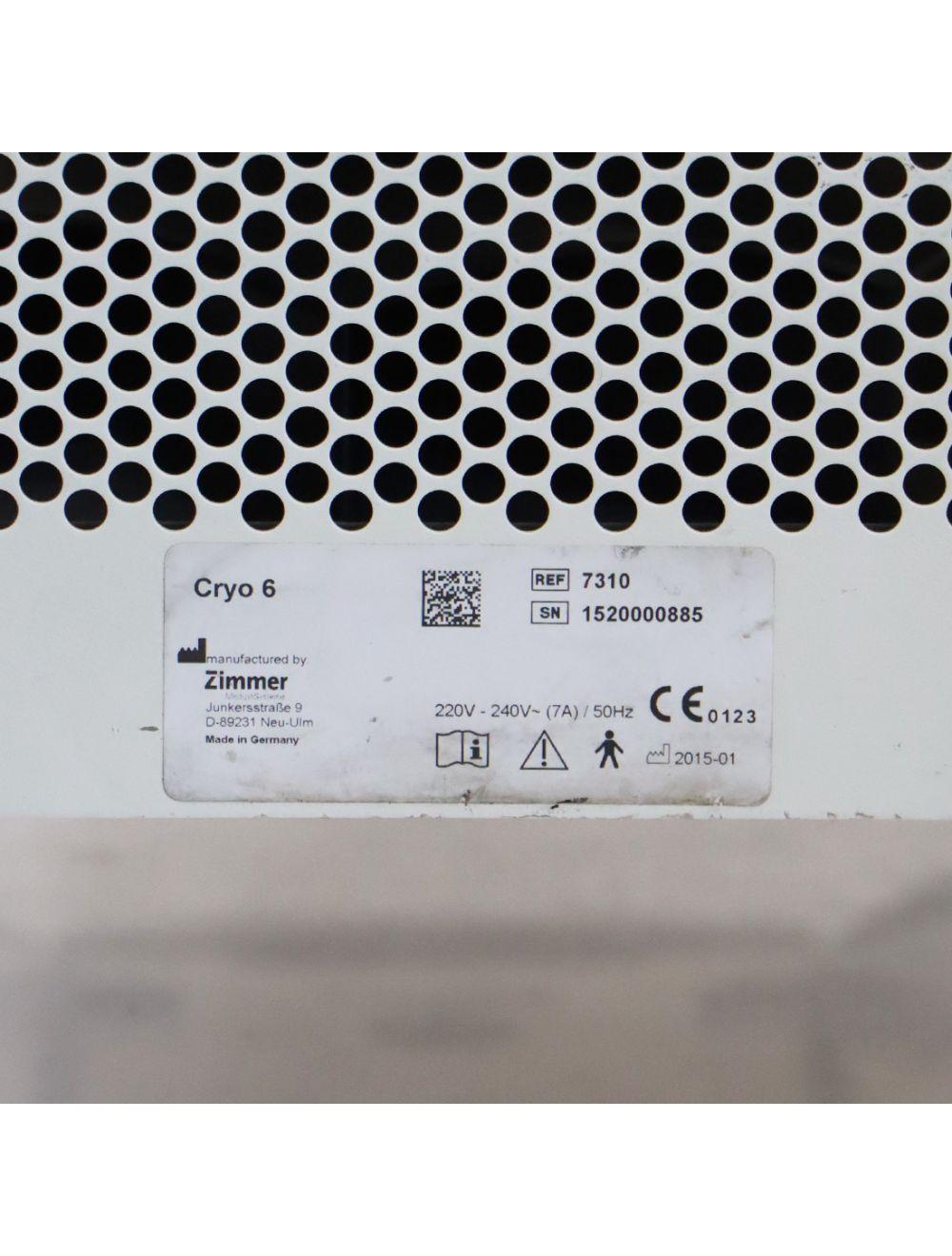 2015 Zimmer Cryo 6 Chiller Cold Air Therapy Spot Cooling Treatment System Cryo Sol International Medical