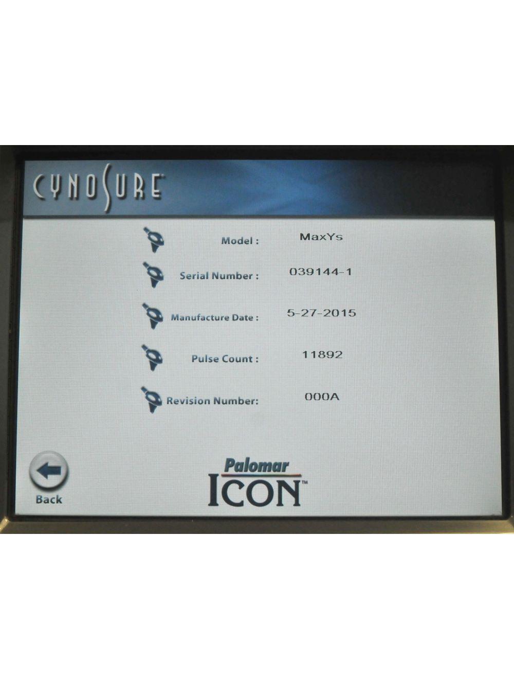 2015 Palomar ICON Laser MaxYs Handpiece Hair Removal Max Ys Spot Hand Piece HR Palomar