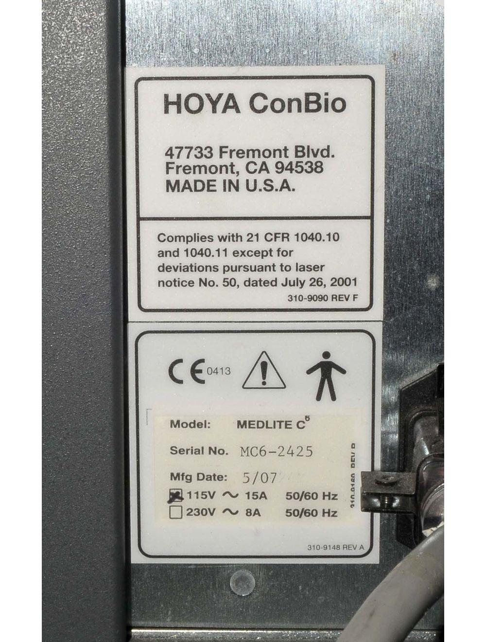 2007 Hoya ConBio MedLite C6 Laser Q-Switch Con Bio Tattoo Removal 1064 Sol International Medical