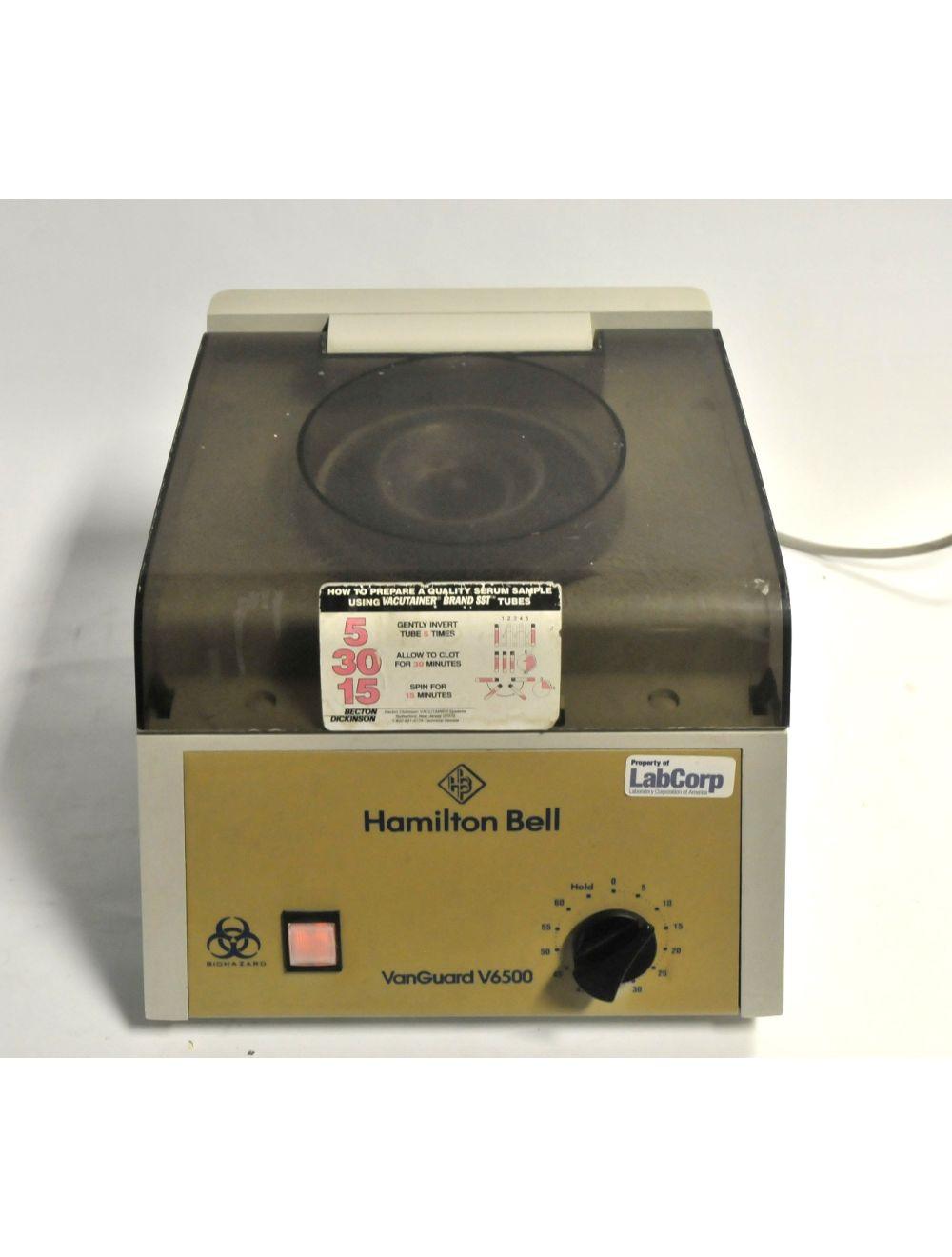 Hamilton Bell Van Guard V6500 Centrifuge Model 6000 6 Slot Rotor Van Guard Timer Sol International Medical