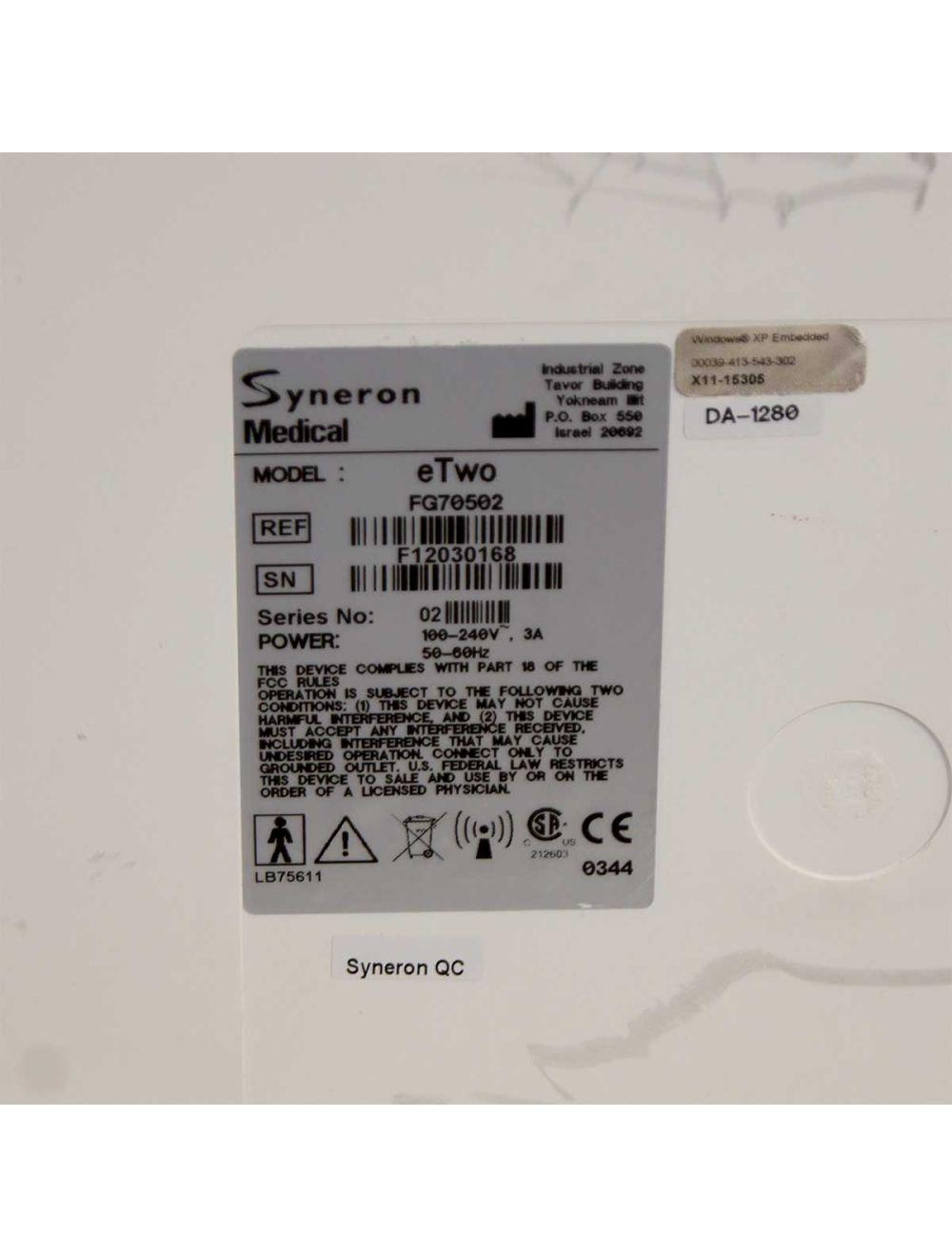 Syneron eTwo eMatrix e2 Skin Rejuvenation Tabletop System Screen Issues As-Is Candela