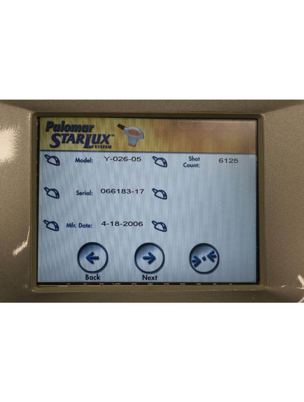 2006 Palomar Starlux 300 Star Lux IPL Rs Y 2 Handpieces Hair Removal Pigment Palomar