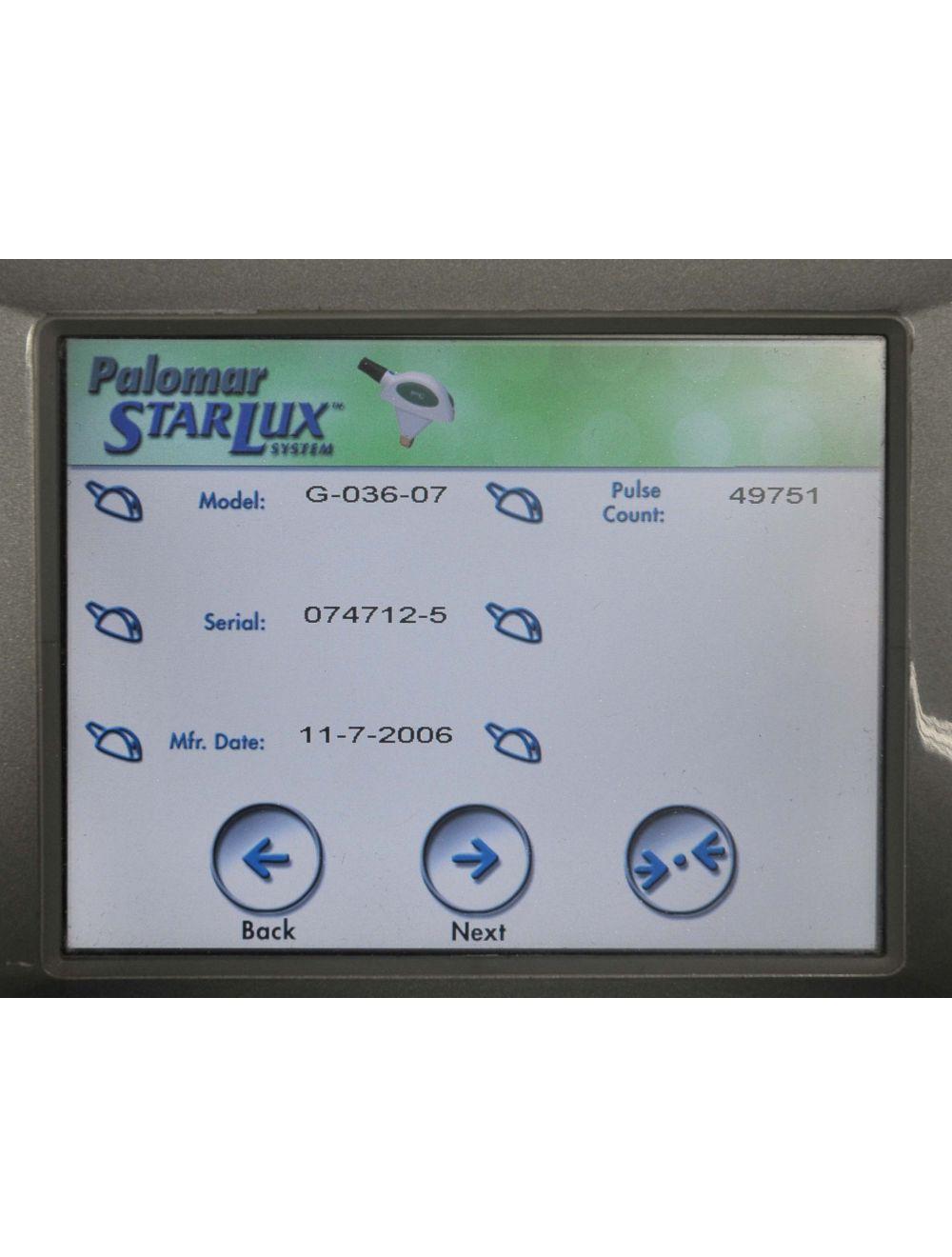 2006 Palomar StarLux 300 500 LuxG Laser IPL Handpiece Lux G Cynosure Rejuvenate Palomar