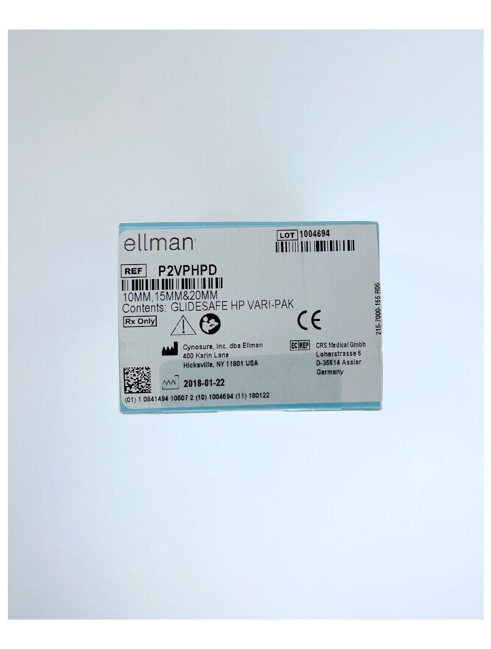 Ellman Pellevé P2VPHPD, three (3) GlideSafe Handpieces (10 mm, 15 mm &amp; 20 mm) &amp; One (1) Pellevé Quick Connect Cable. 2m Sol International Medical