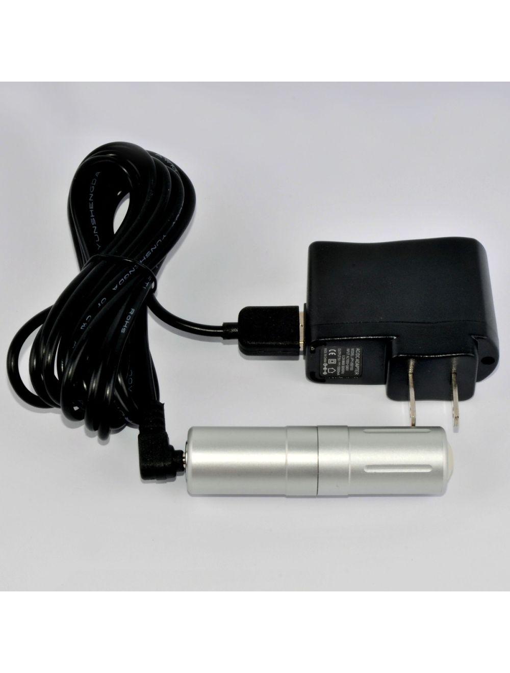 SkinStylus Microneedling Silver Pen &amp; Battery &amp; Charger Set 4-Pin Contact Type Sol International Medical