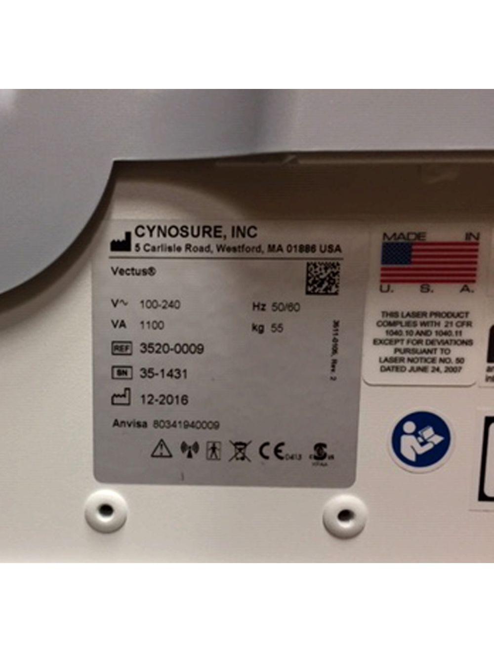 2016 Cynosure VECTUS Laser 810 Diode Hair Removal w/Skintel HR FACTORY WARRANTY! Cynosure