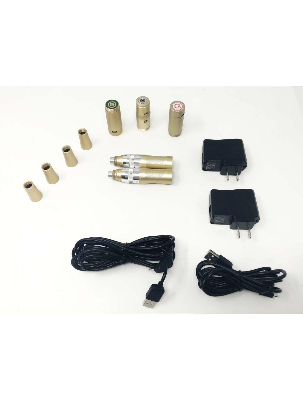 SkinStylus Autoclavable Microneedle Skin Renewal Collagen TWO 2 Pen Pro Kit GOLD Sol International Medical