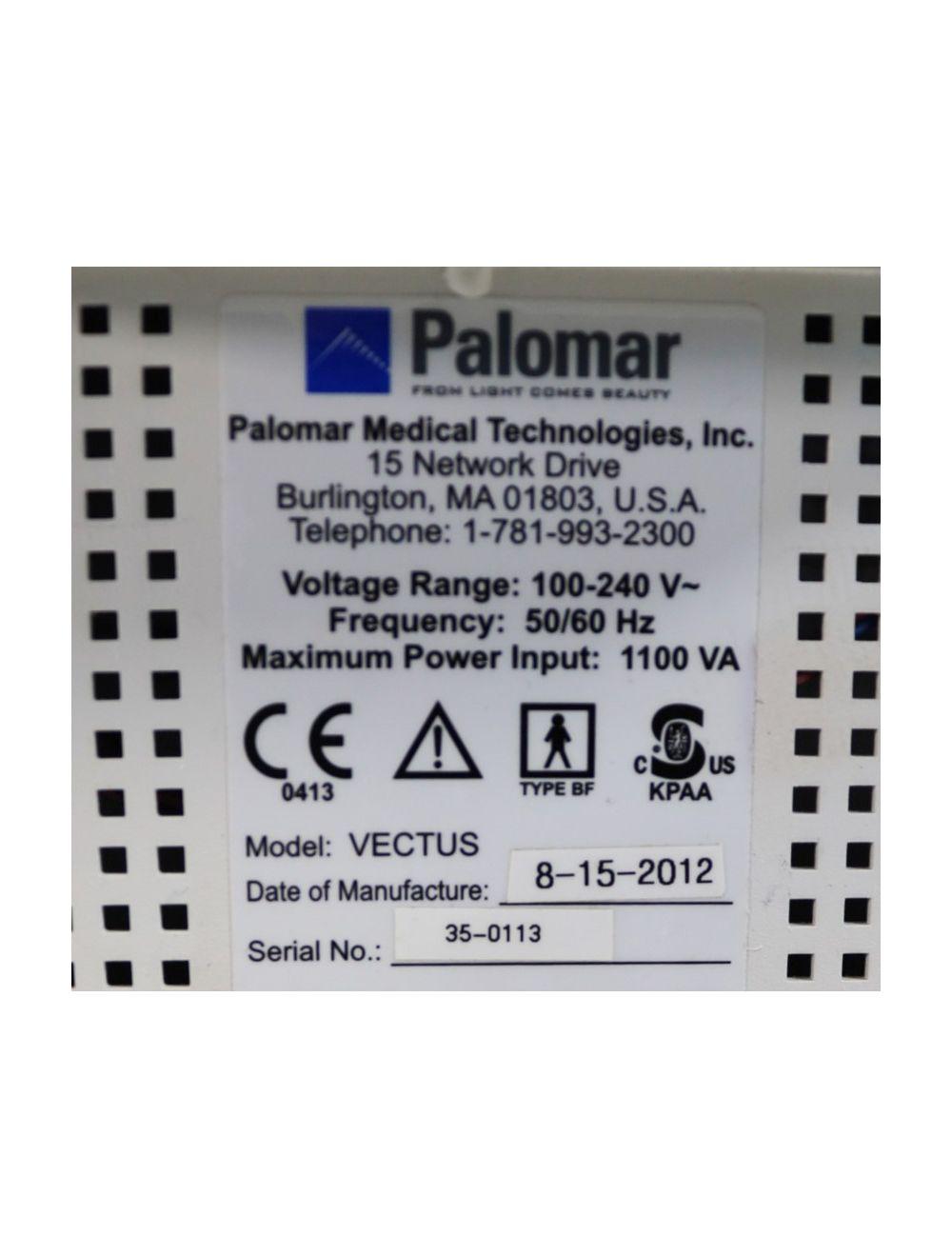 2012 Palomar Vectus 810nm Diode Laser Device System Cynosure Parts Unit Palomar