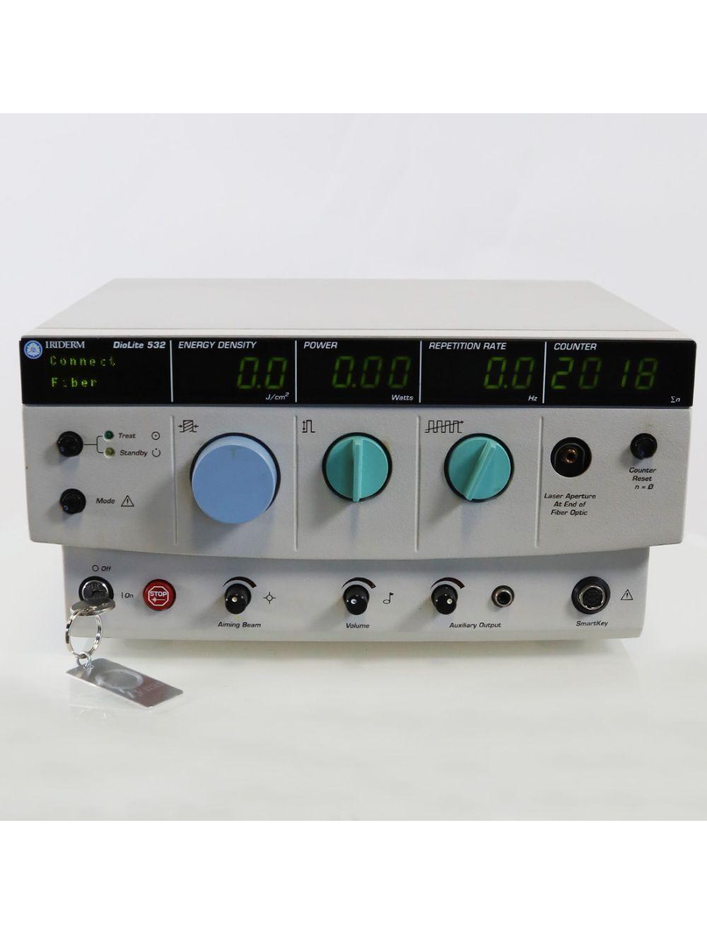 Iridex Iriderm Diolite 532 nm KTP Laser Console w/2 Fiber Handpieces 500um 700um Sol International Medical