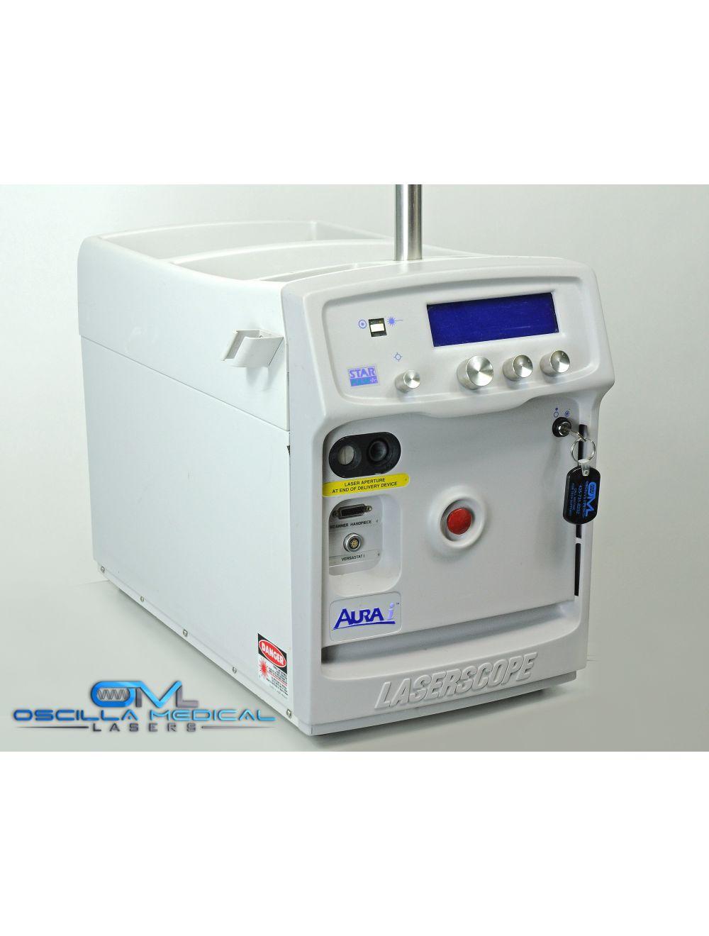 2002 Laserscope Aura i Nd:YAG Compact Laser KTP 532nm Vascular Lesion Acne Veins Sol International Medical