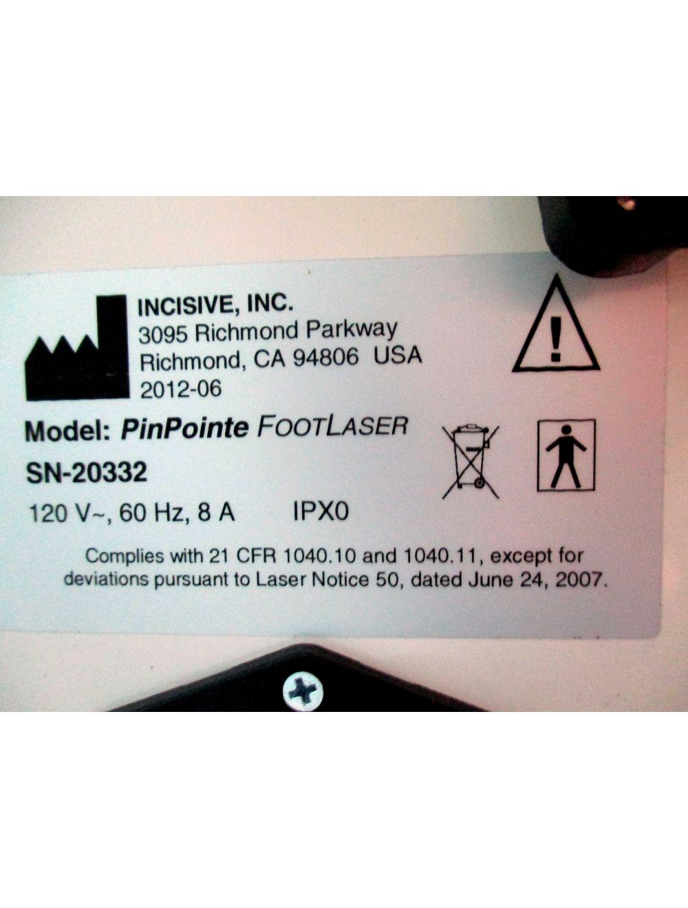 2012 NuvoLase PinPointe Laser FOOTLASER Clear Nails - Onychomycosis Nail Fungus Sol International Medical