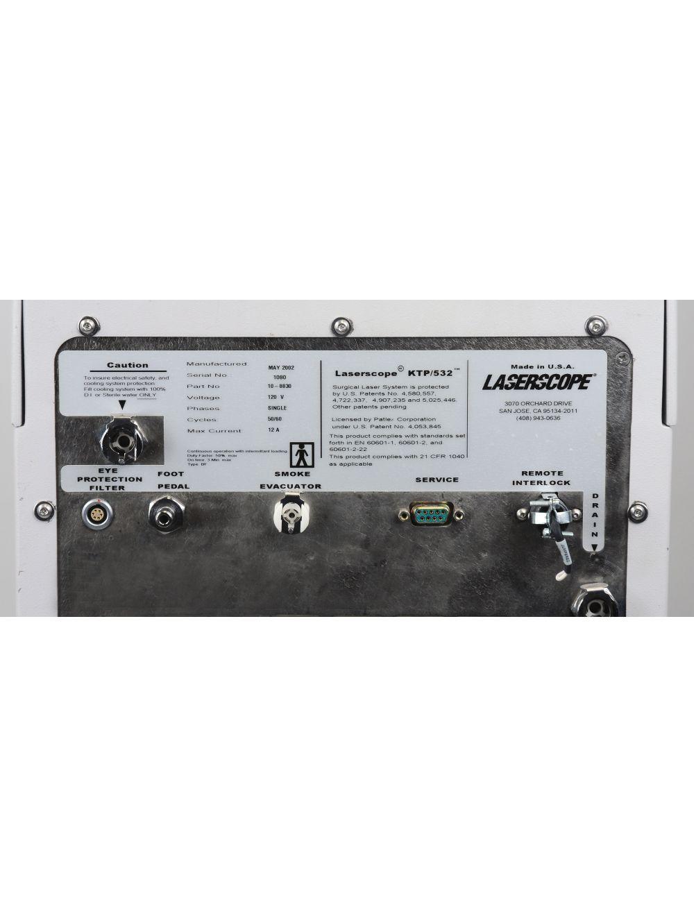 2002 Laserscope Aura i Nd:YAG Compact Laser KTP 532nm Vascular Lesion Acne Veins Sol International Medical