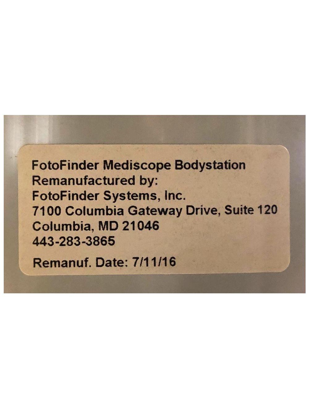 2016 FotoFinder Skin Imaging BodyStation Face Body Results Photography System Sol International Medical