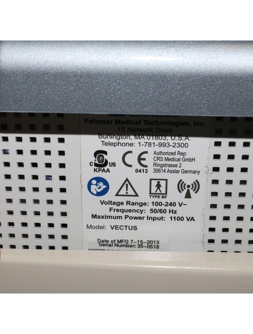 2013 Cynosure Palomar Vectus 810nm Diode Hair Removal Diode Laser System Palomar