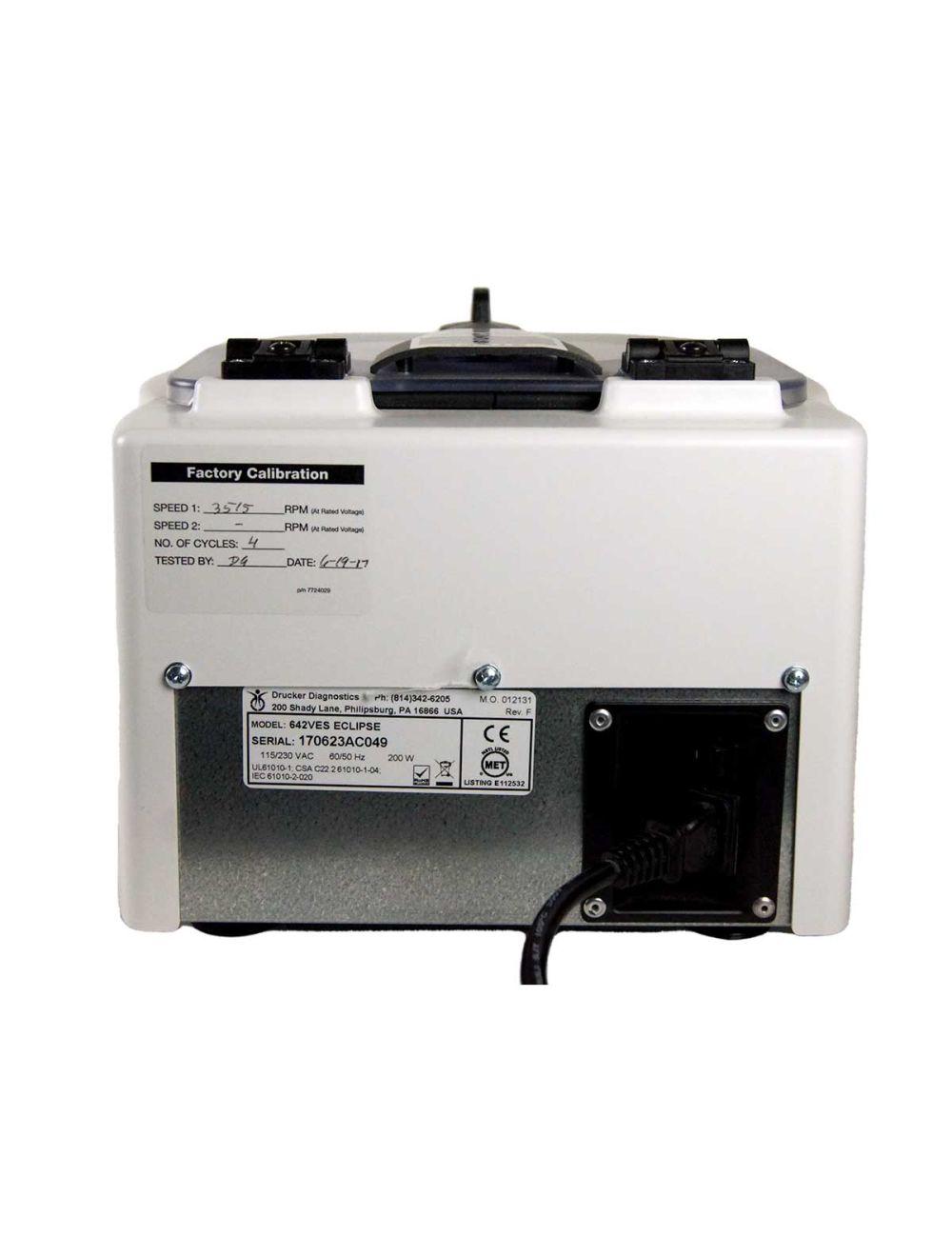 Drucker Diagnostics Eclipse 642VES Centrifuge Easy Spin 3500 RPM 6x40g PRP Sol International Medical