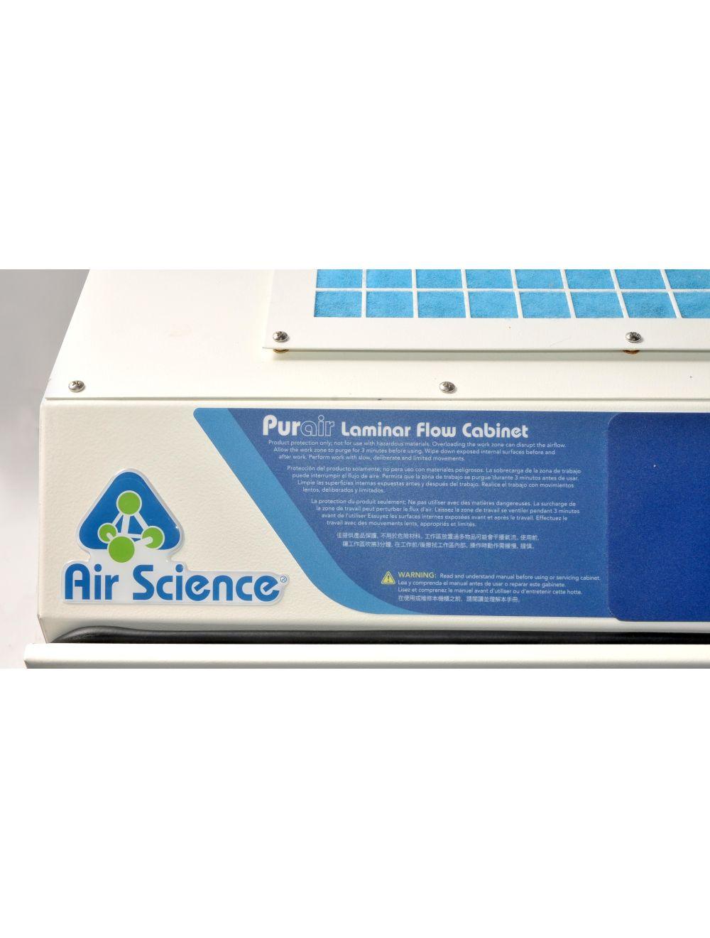 Air Science PURAIR FLOW-24 Laminar Flow Hood Cabinet Particle Filtration Filter Sol International Medical