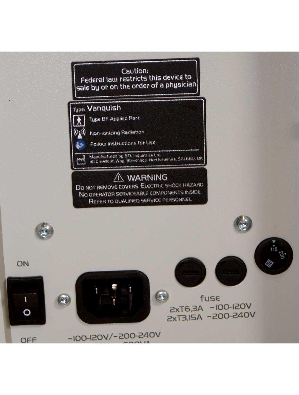 2013 BTL Vanquish ME Large Radio Frequency Contour System Core Fat Removal RF BTL