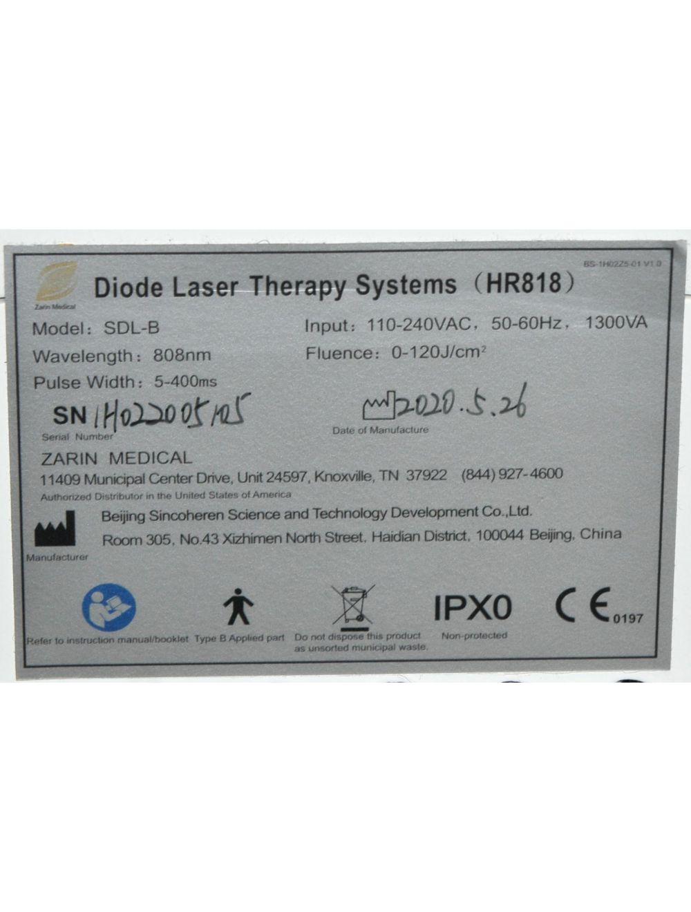 2020 ZARIN HR818 810 Diode Laser Hair Removal Reduction 16 x 12 mm Spot HR 818 Sol International Medical