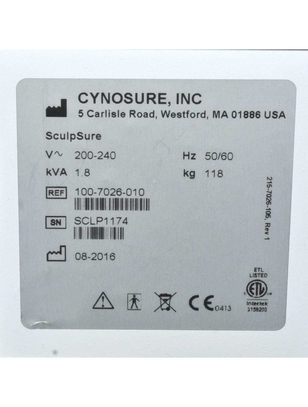2016 Cynosure SCULPSURE Diode Laser NonInvasive 1060 Body Sculpting Contouring Cynosure