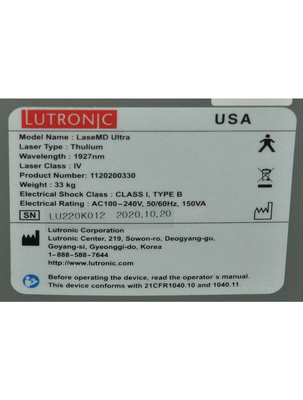 2020 Lutronic LaseMD ULTRA Fractional Laser Wrinkles Skin Resurfacing Acne Lutronic