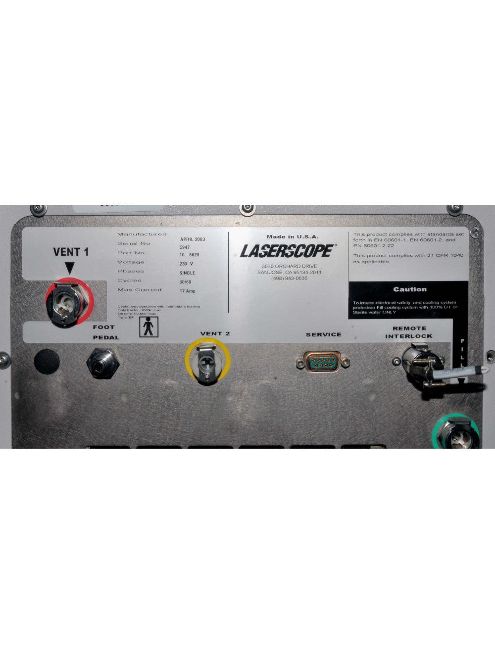2003 Laserscope Lyra i Nd:YAG Laser Hair Removal Skin Rejuvenation w/5mm Spot Sol International Medical