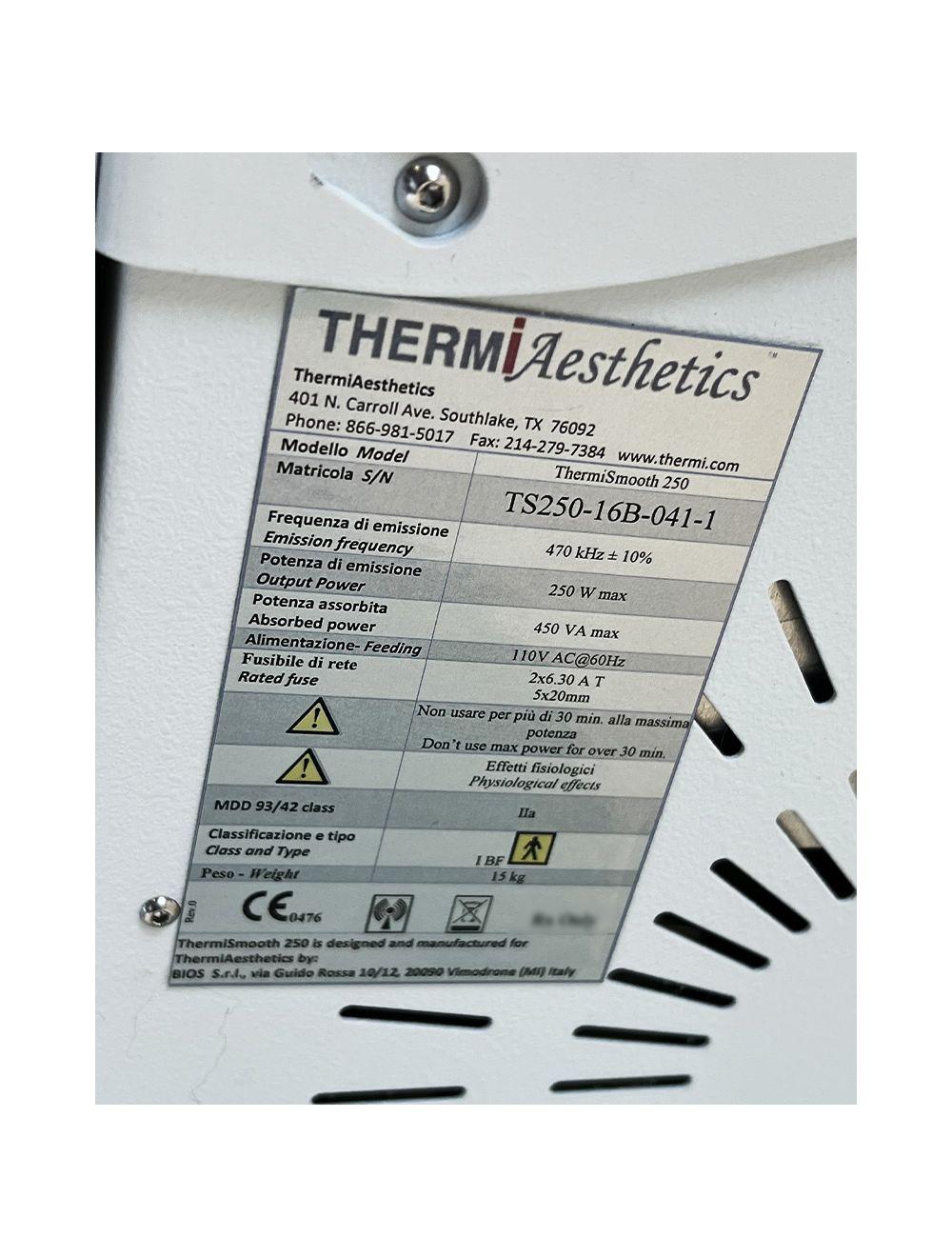 2016 ThermiAesthetics Thermi 250 RF Skin Tightening Cellulite Smoothing System Sol International Medical