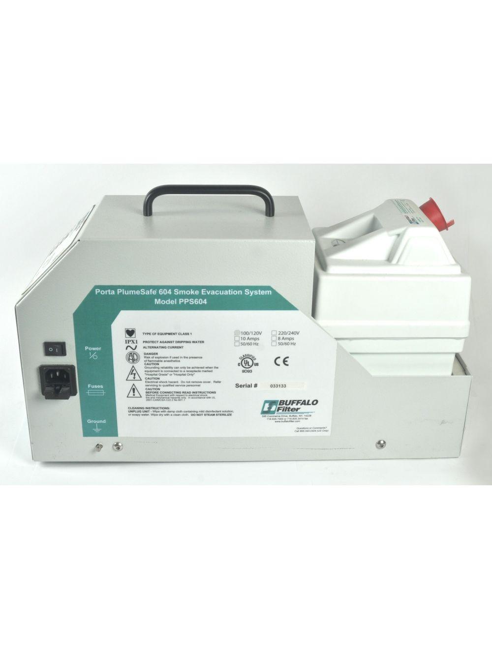 Buffalo Porta PlumeSafe 604 Smoke Evacuation Suction Filter PPS604 Std 110 Volt Sol International Medical