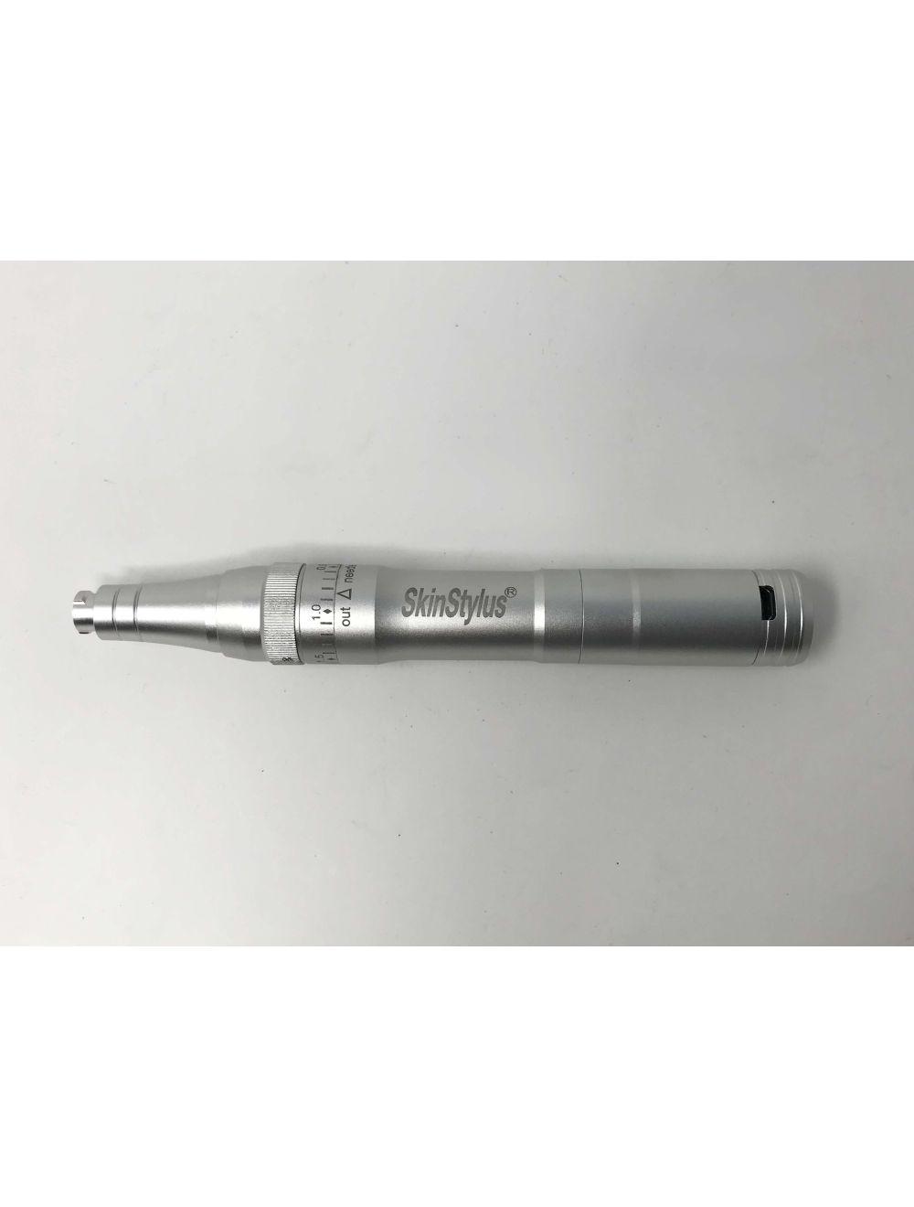 SkinStylus Microneedling Pen &amp; Battery Set SILVER 4-Pin Contact Variable Speed Sol International Medical