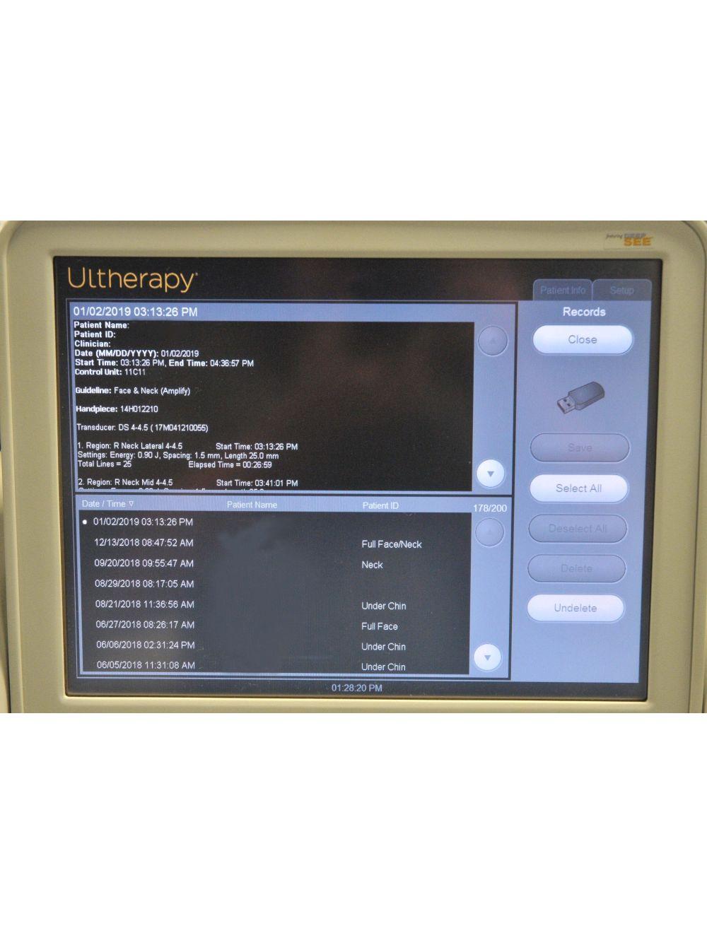 2011 Ulthera Ultherapy Non Invasive Ultrasound Therapy Neck Face Merz Aesthetics Sol International Medical