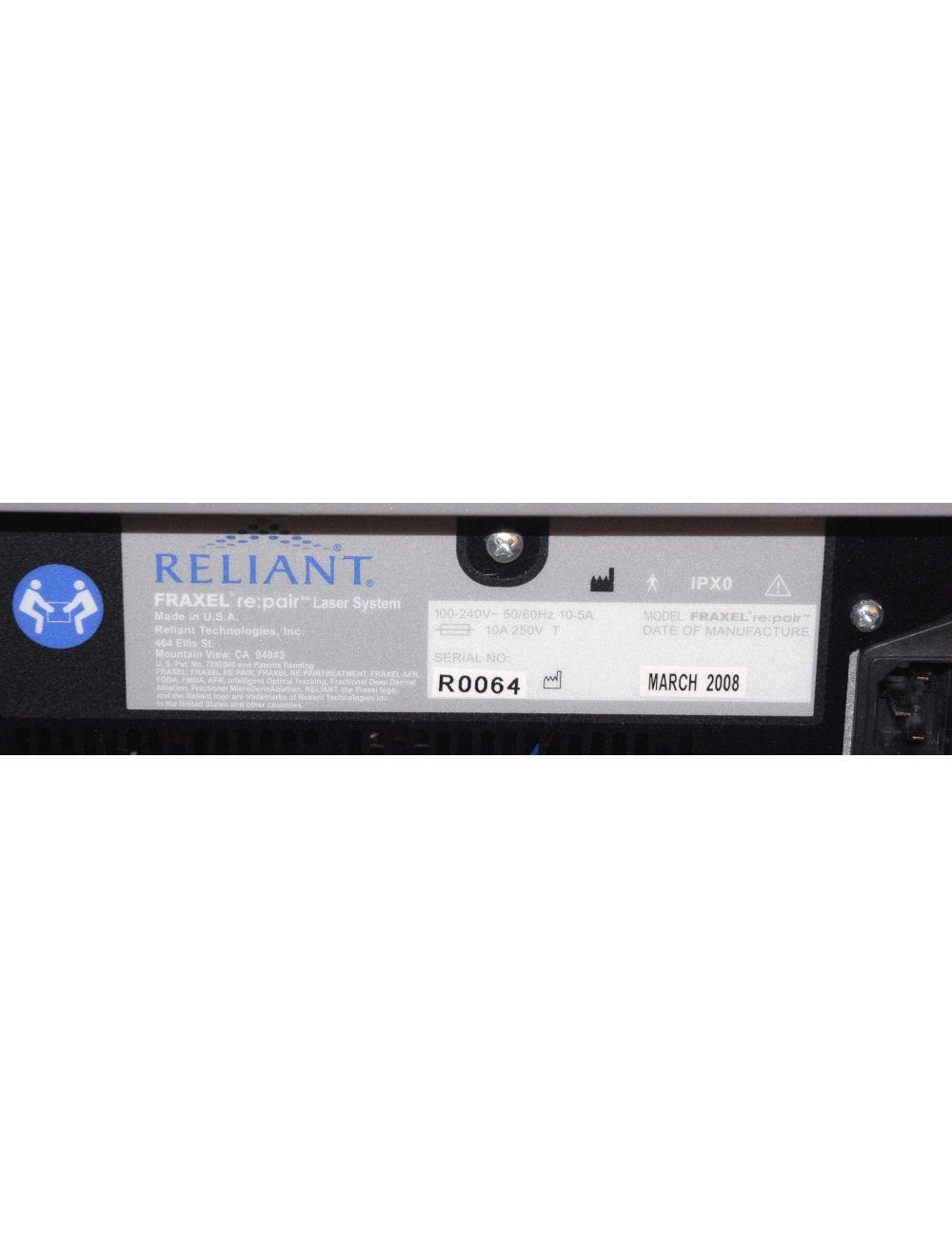 2008 Reliant Fraxel Re:Pair Fractional Ablative C02 Laser RePair Re Pair CO2 Sol International Medical