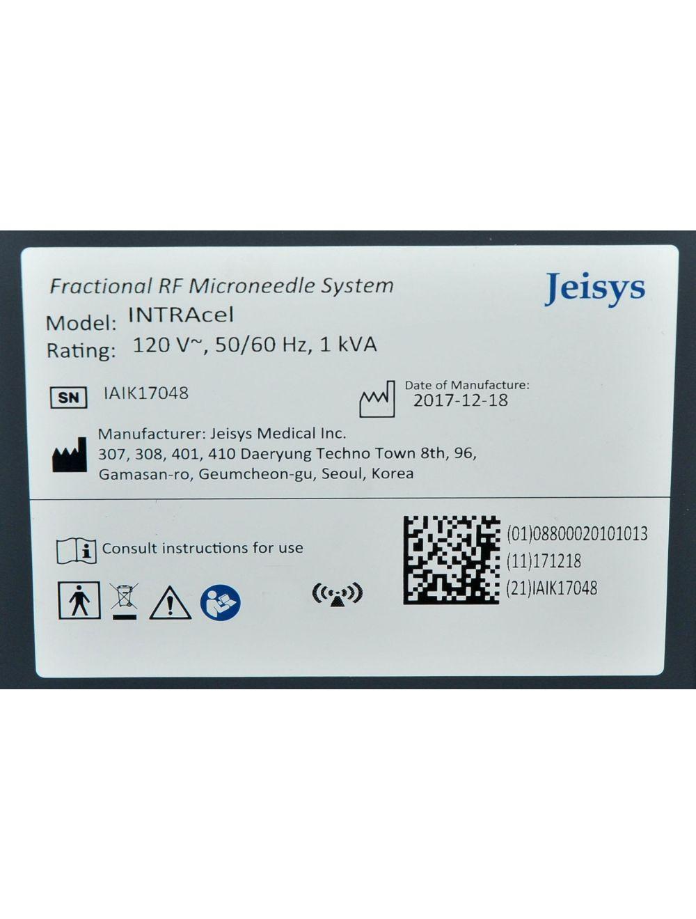 Jeisys INTRAcel Fractional RadioFrequency Skin Tightening Wrinkles Microneedling Sol International Medical