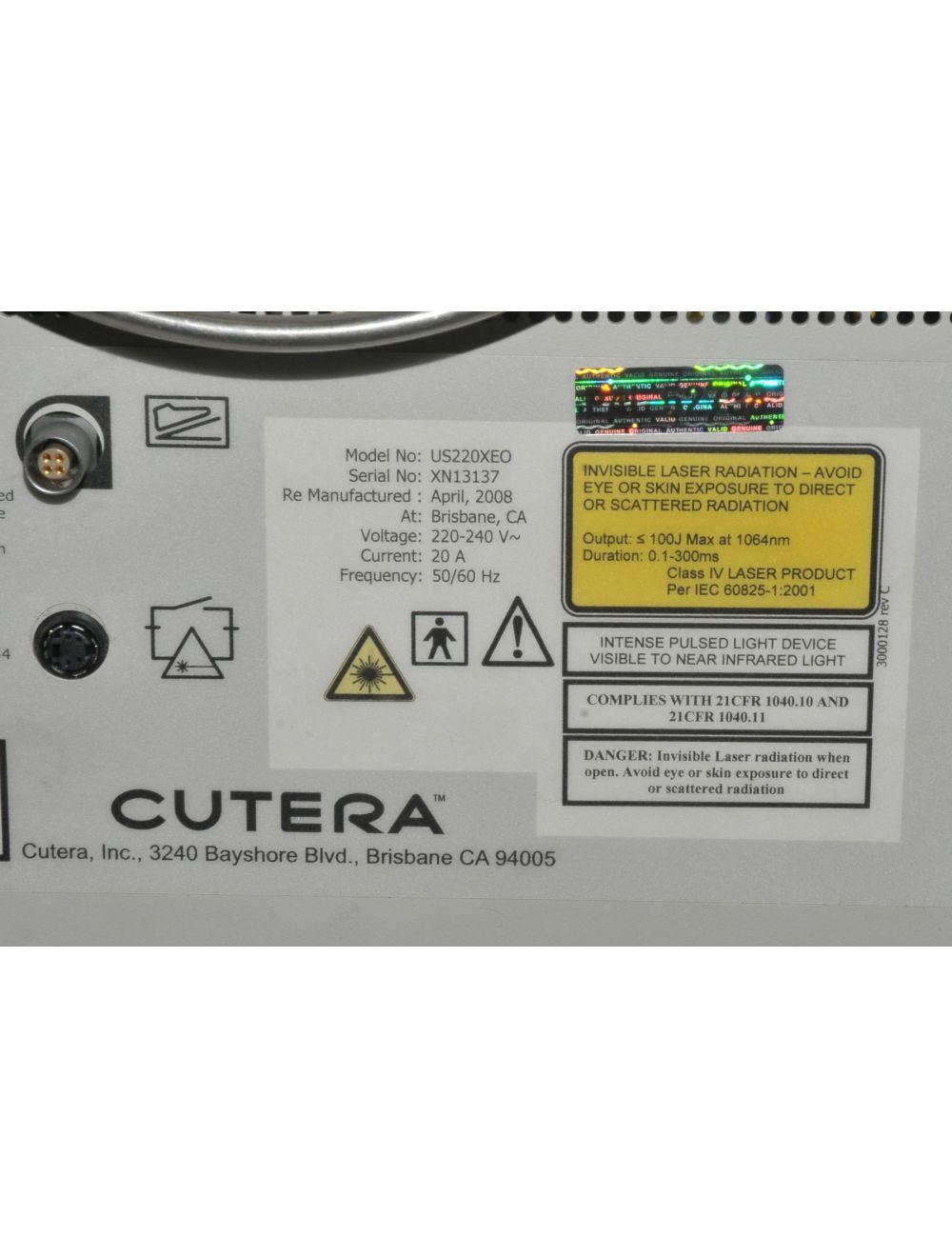 2008 Cutera Xeo Skin Resurfacing Rejuvenation Nd:YAG Laser System US220XEO Cutera