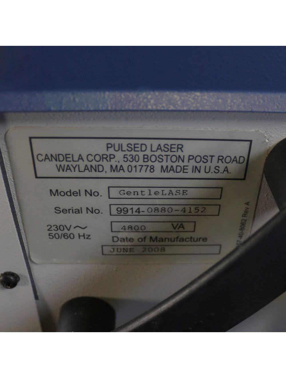 2008 Candela GentleLASE Mini GL Pulsed Laser Alexandrite MGL 755nm Gentle Lase Candela